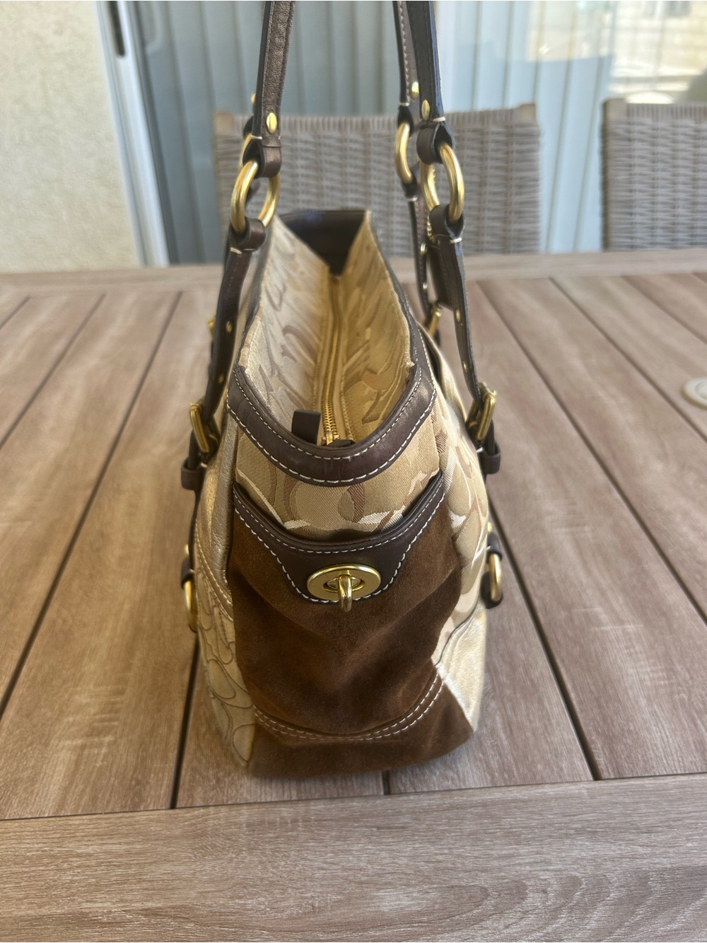 Coach Signature Patchwork Tote - Gem